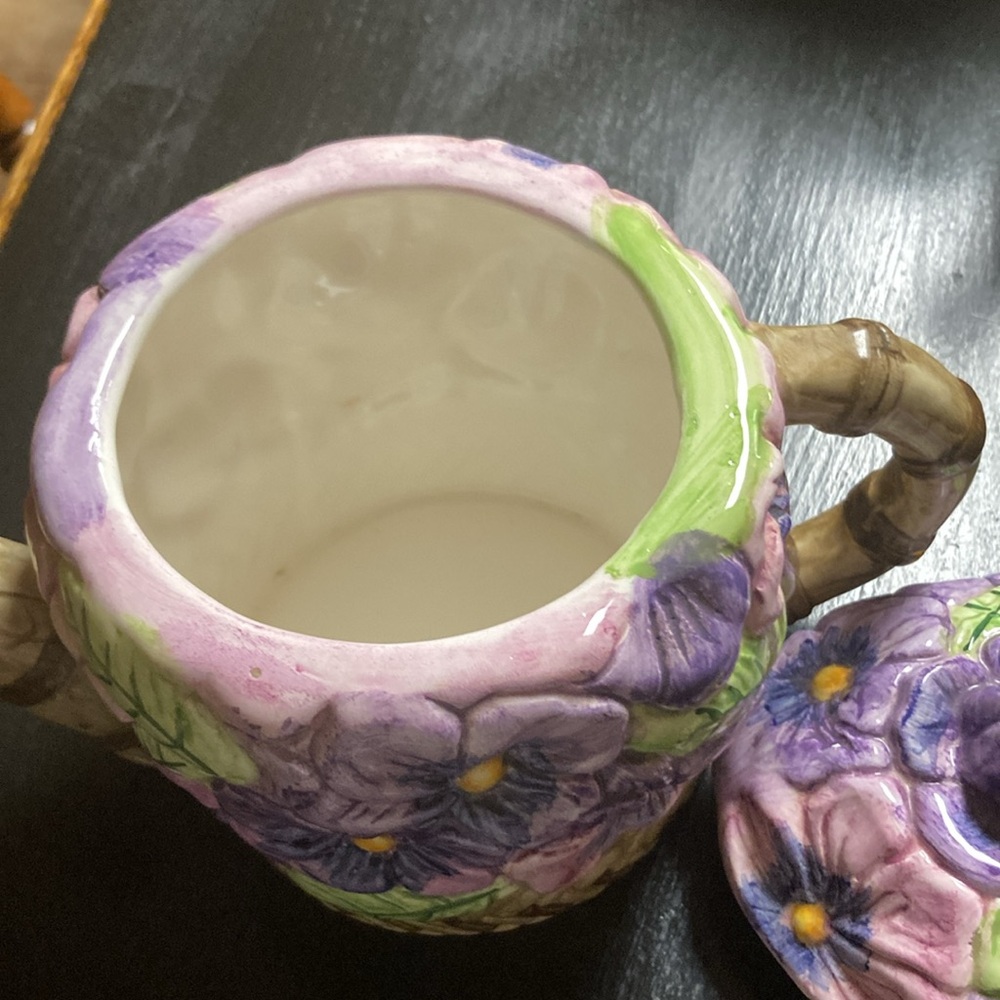 Floral Ceramic Teapot with Lid Vintage!! - Picture 3 of 10